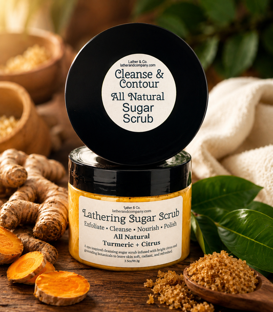 Turmeric Foaming Sugar Scrub | Exfoliating & Brightening Body Polish