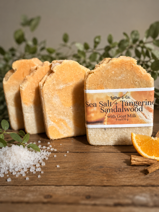SALT + TANGERINE SANDALWOOD BAR SOAP
