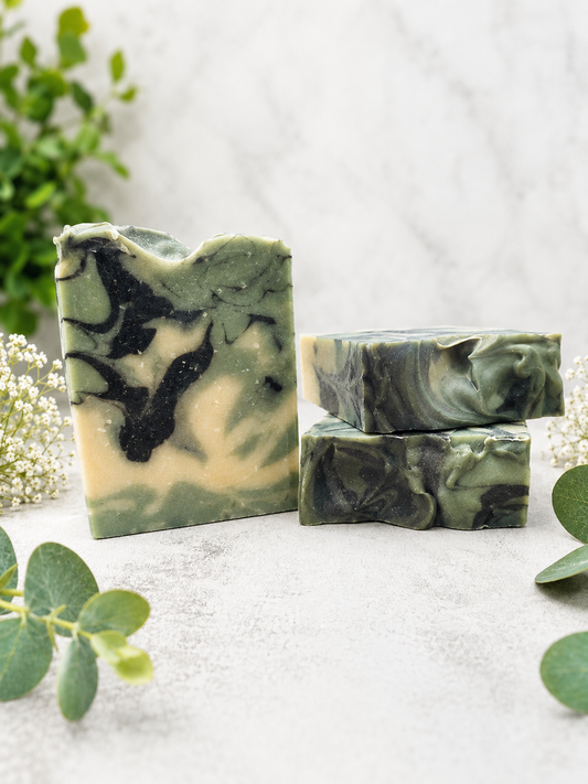 EUCALYPTUS JUNIPER SANDALWOOD GOAT MILK BAR SOAP
