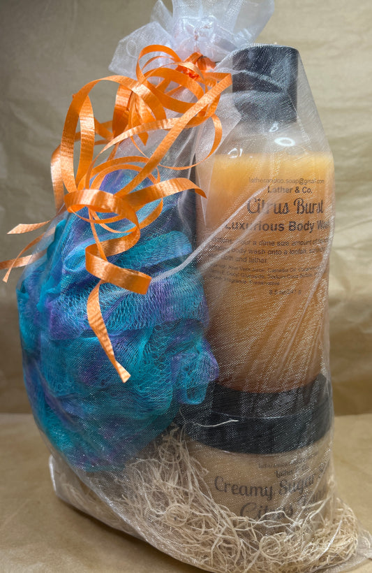 Gift Set - Body Wash Sugar Scrub Citrus Burst