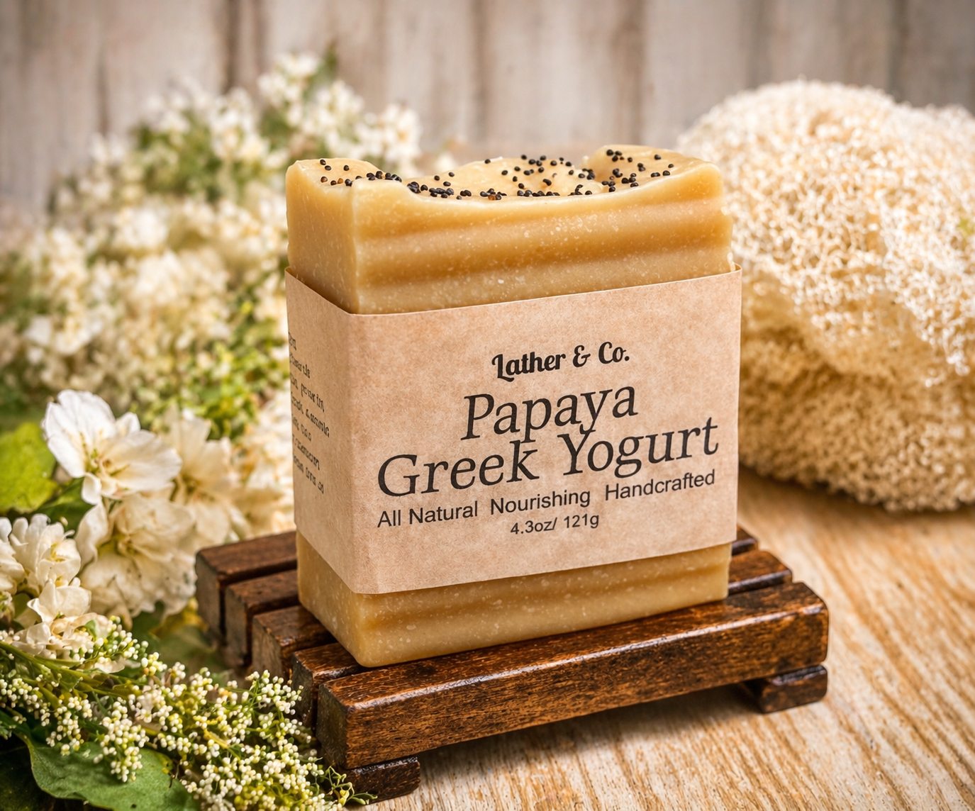 PAPAYA GREEK YOGURT BAR SOAP