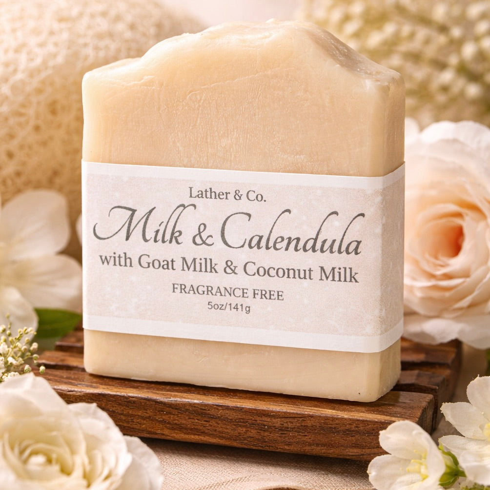 MILK CALENDULA GOAT MILK & COCONUT MILK BAR SOAP
